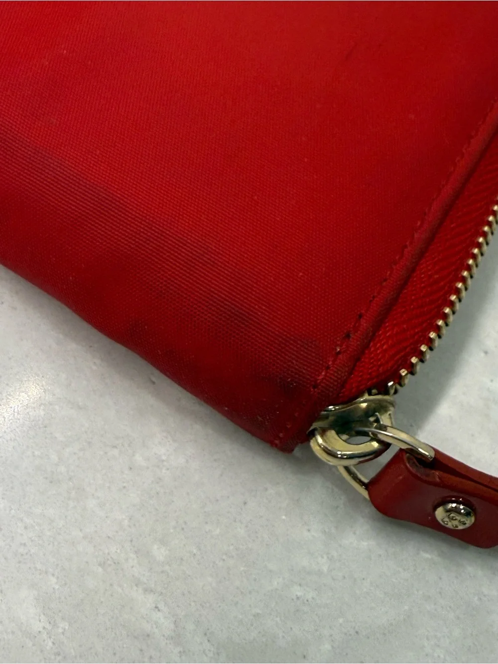 Kate Spade New York Red Nylon Zip Around Wallet
